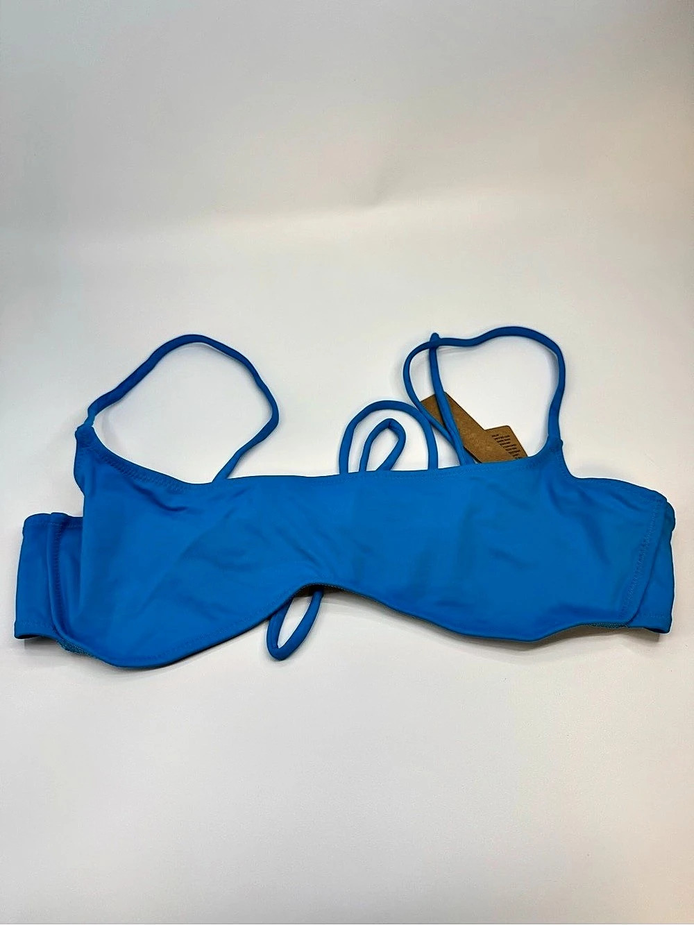 SKIMS SWIM Bikini Top in Blue Size Large NWT